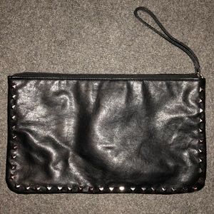 Black handbag with silver studs